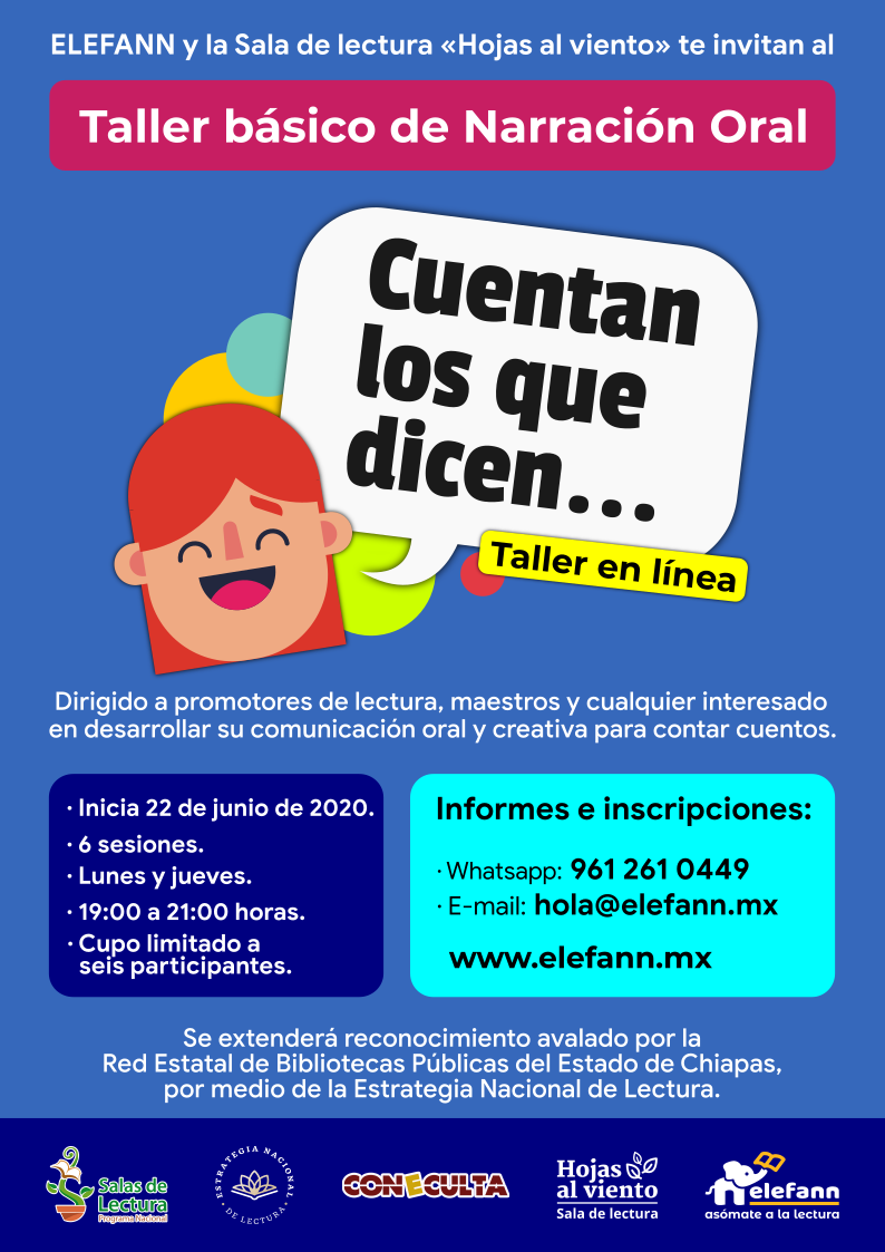 Taller básico de Narración Oral – junio 2020