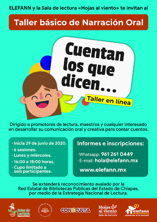 Taller básico de Narración Oral – junio 2020 (segundo grupo)